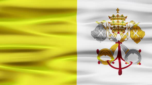 Vatican City Flag Waving