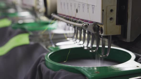 Manufacturing of the clothes in factory