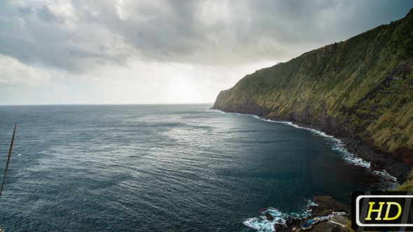 Atlantic Ocean Coastline from Azores Islands