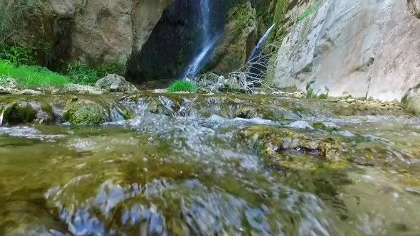 Stream and waterfall.