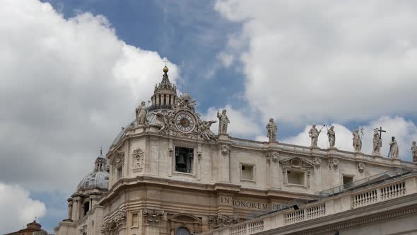 Time lapse from St. Peter's Basilica in Vatican City