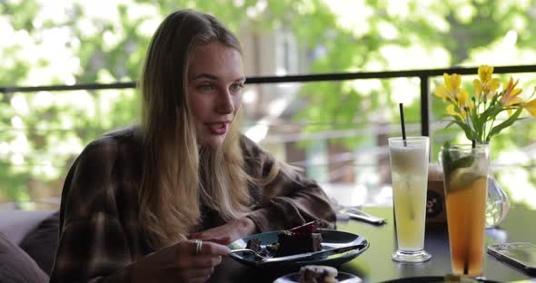 Women Having Dinner in the Restaurant