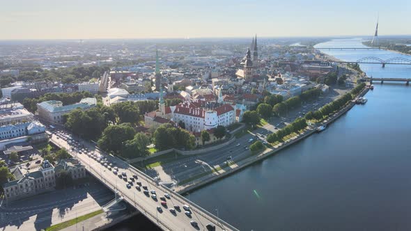 Old Riga aerial view