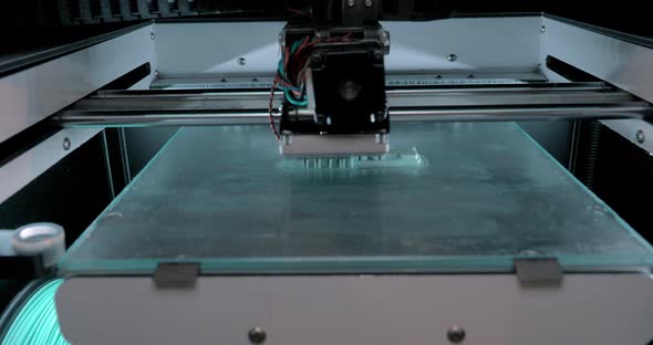 Timelapse of Equipment Printing 3D Text