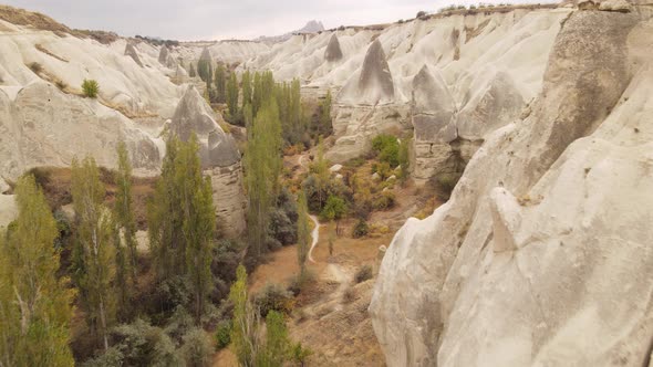 Cappadocia Landscape Aerial View. Turkey. Goreme National Park