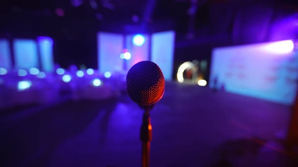 Microphone on Stage at a Concert Venue 2