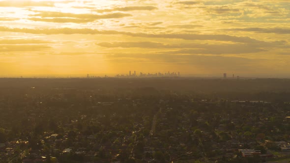 Melbourne City Golden Hour Sun Rays
