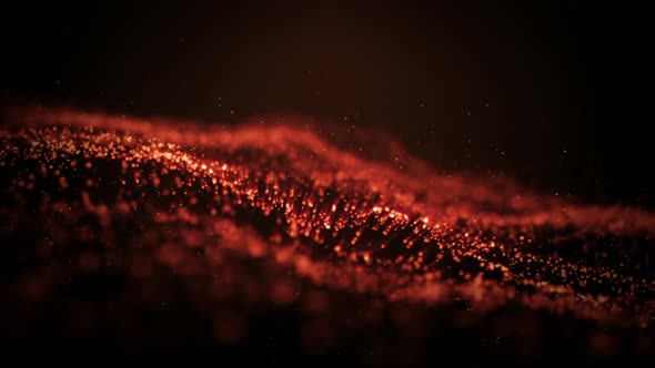 Red Particles Cinematic Effect Animation 4K