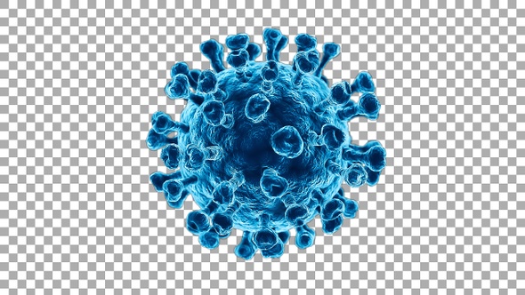 Coronavirus COVID19 with alpha channel