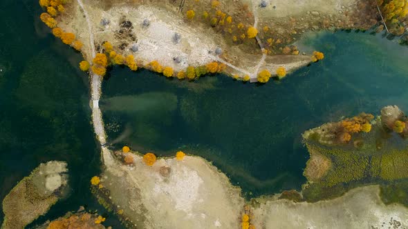 River Landscape With Autumn