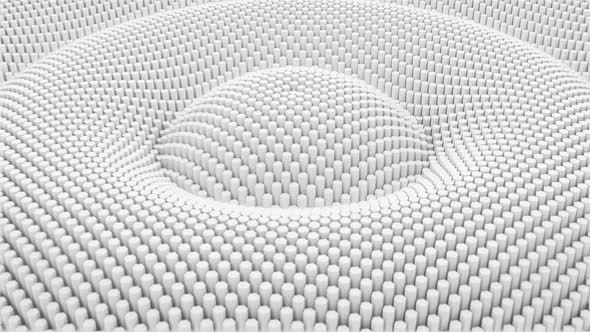 Waves of white hexagons