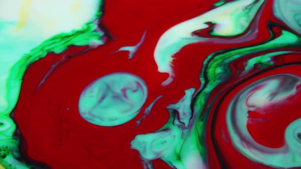 Abstract Marbling With Oil And Food Coloring Bacground Texture 