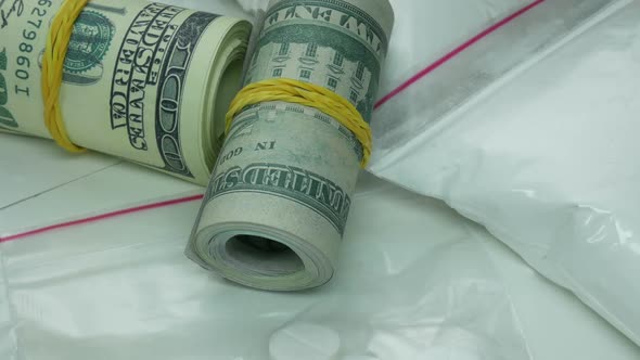 Dirty Drug Cartel Money From The Sale Of Drugs