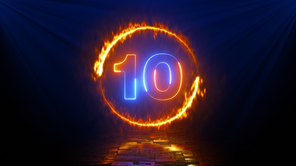 Firestorm Neon Negative Countdown 10 Second