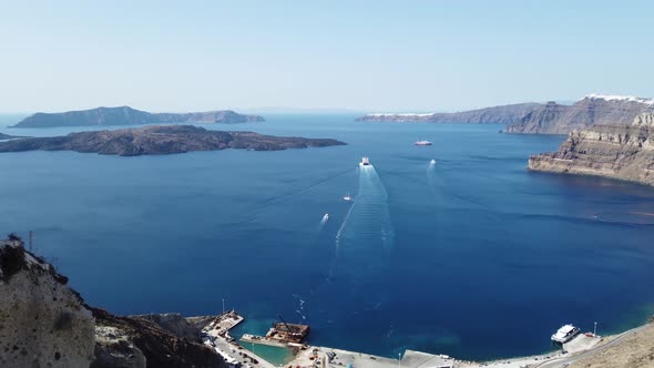 Santorini Island and Aegan Sea