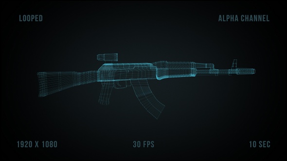 Wireframe AK 47 alt