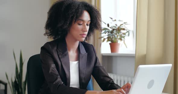 Attractive Focused Women Working on Laptop Network, Sneezing, Feeling Unwell, Symptoms of Allergy