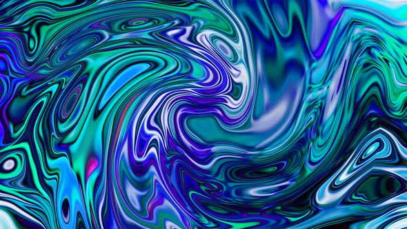 Blue Cyan Color Shiny Twisted Liquid Animated Background