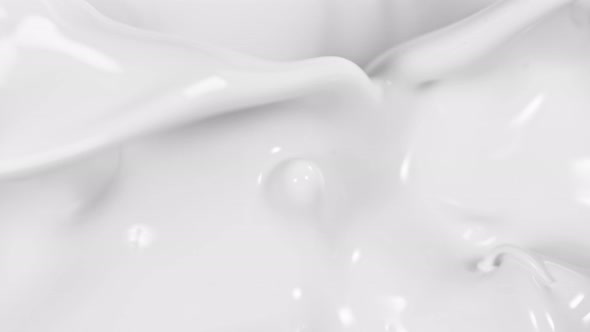 Super Slow Motion Shot of Splashing Cream at 1000Fps