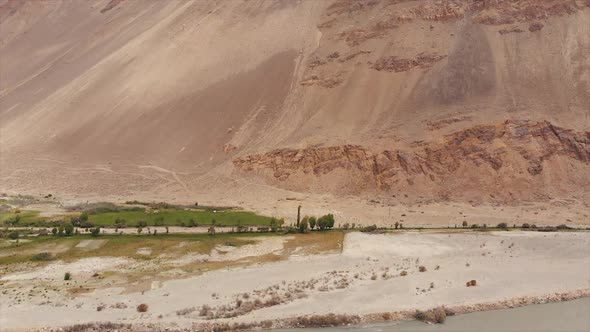 Afghanistan and Panj River Along the Wakhan Corridor