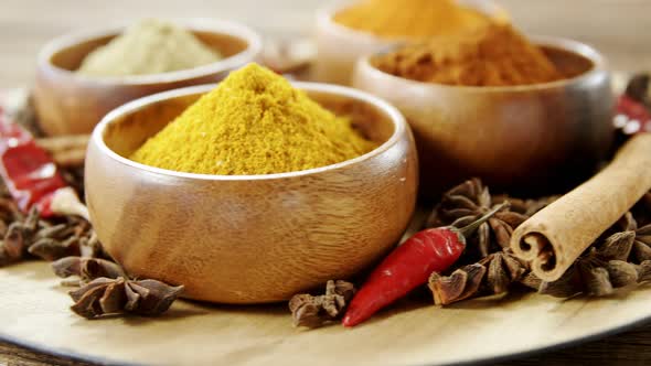 Spices powder in bowl