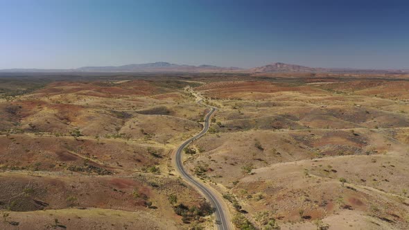 Tylers Pass Lookout, West MacDonnell Ranges, Northern Territory, Australia 4K Aerial Drone