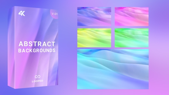 Flowing Colorful Shape Backgrounds Pack