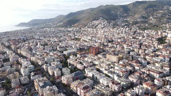 Alanya, Turkey - a Resort Town on the Seashore. Aerial View