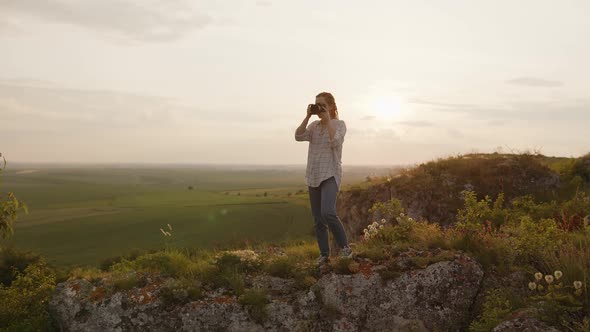 Girl Catches the Beautiful View on Our Land