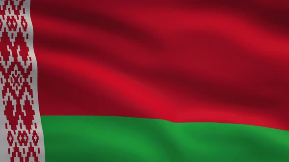 Belarus Windy Flag Background 4K