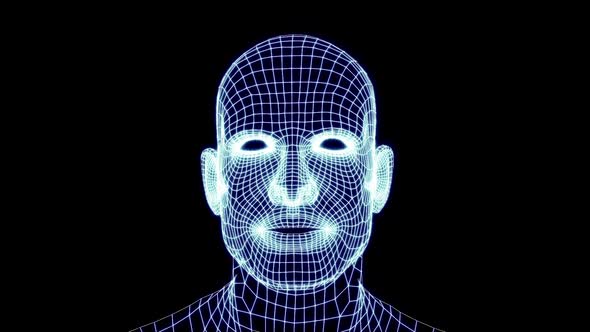 Mesh Human Head Speaking