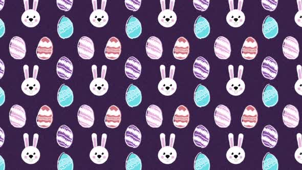 Cute Easter Egg Pattern animation 4k