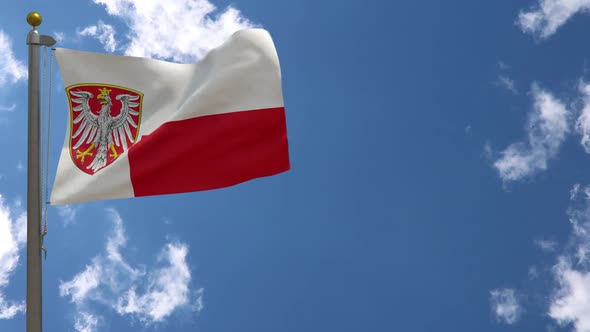 Frankfurt Am Main City Flag (Germany) On Flagpole