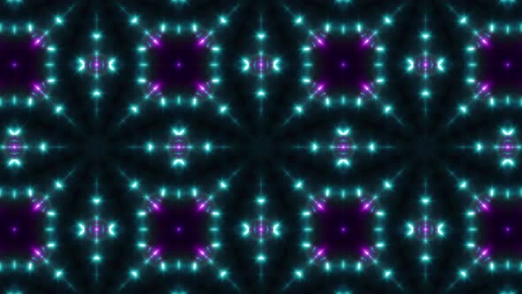 Blinking Purple and Cyan Kaleidoscope Light Loop 4K 02