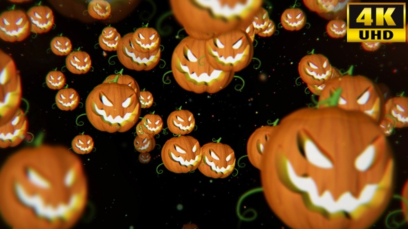 Helloween Evil Pumpkin Video Loops Pack 001