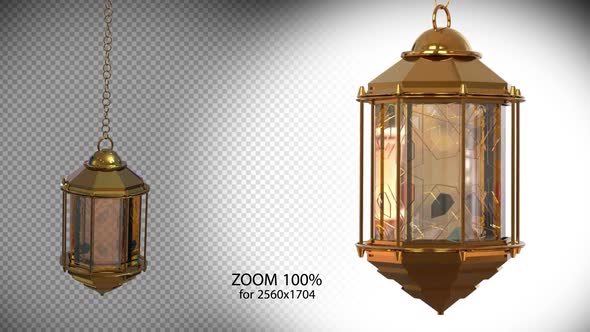 Golden Ramadan Lantern Element alt