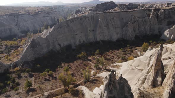 Cappadocia Landscape Aerial View. Turkey. Goreme National Park