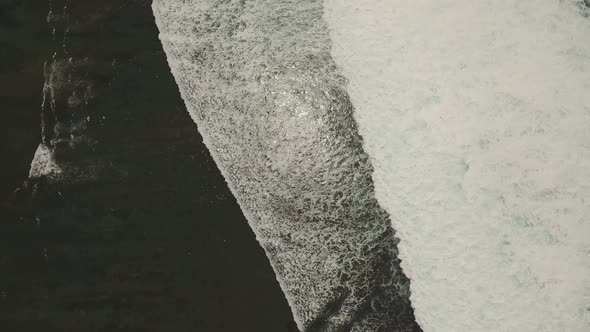 Water Surface Big Waves Aerial View