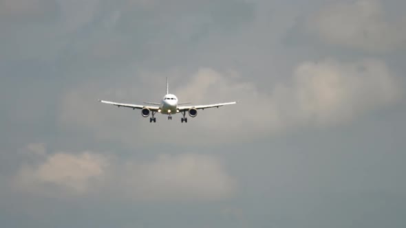 Airplane Approaching Before Landing