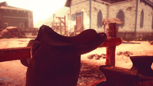 Old American Wild Western Style Town alt