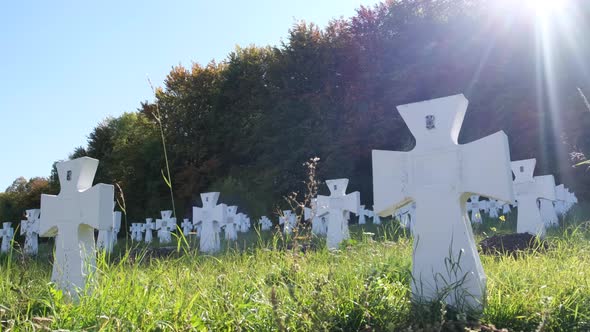 Cemetery with Crosses for Soldiers of the World War of the Ukrainian Division of Galicia
