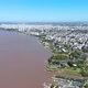Rosario, Argentina, bank of the Parana River (aerial view, drone footage) - VideoHive Item for Sale