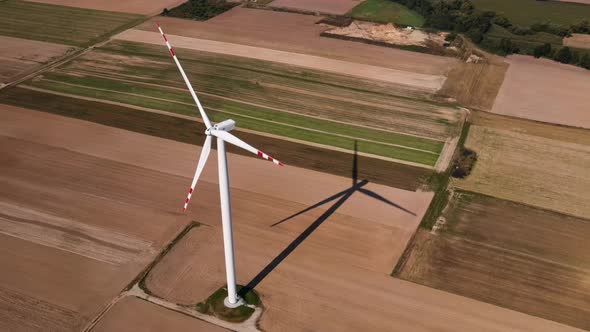 Windmill in the Field Green Energy