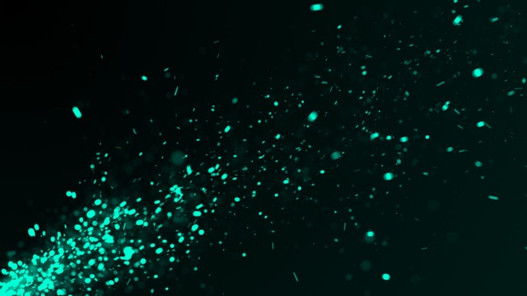 Flying Blue Particles Sparks Seamless Looped Background