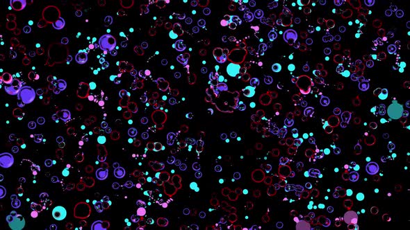 Abstract different Colorful Particles Video Animation