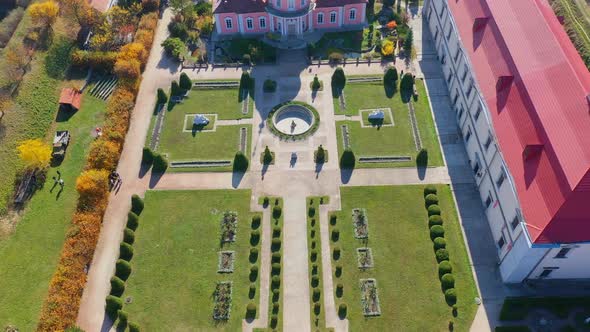 Aerial View Drone Video of Zolochiv Castle in Lviv Region, Ukraine