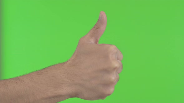 Thumbs Up, Green Chroma Key