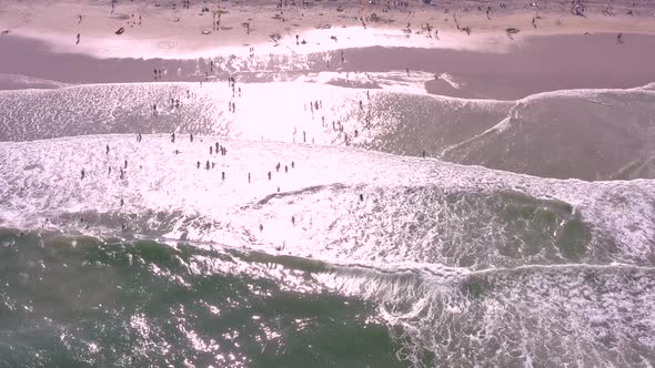 Aerial view of Kings Beach, Queensland, Australia.