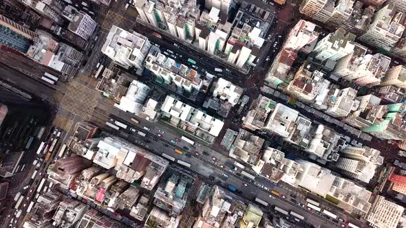 Top View of city in Hong Kong