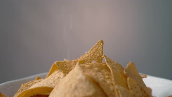 Adding Salt on Tortilla Chips  Slow Motion